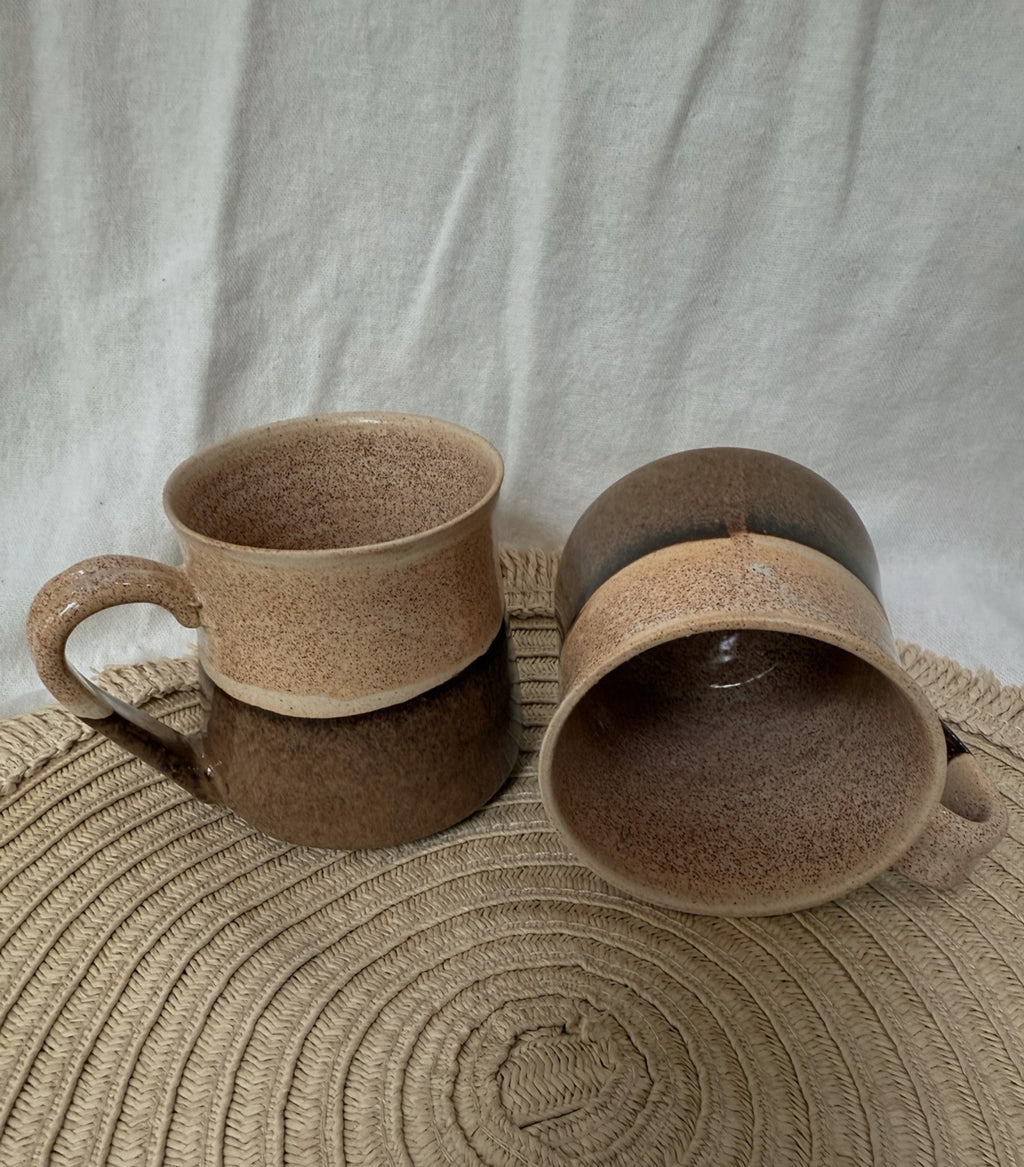 Half n Half Coffee brown mugs