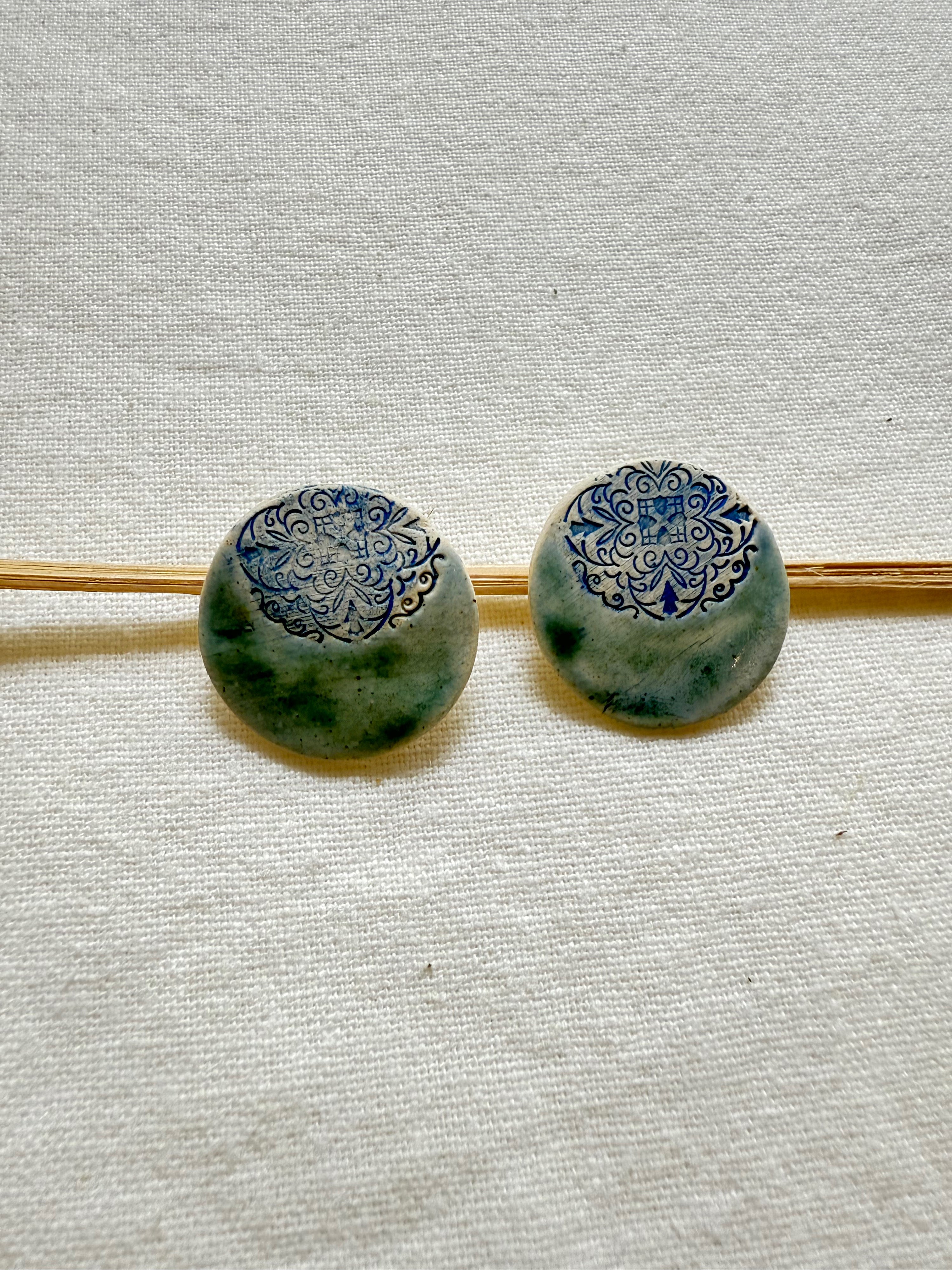 Anvaya Button Earrings