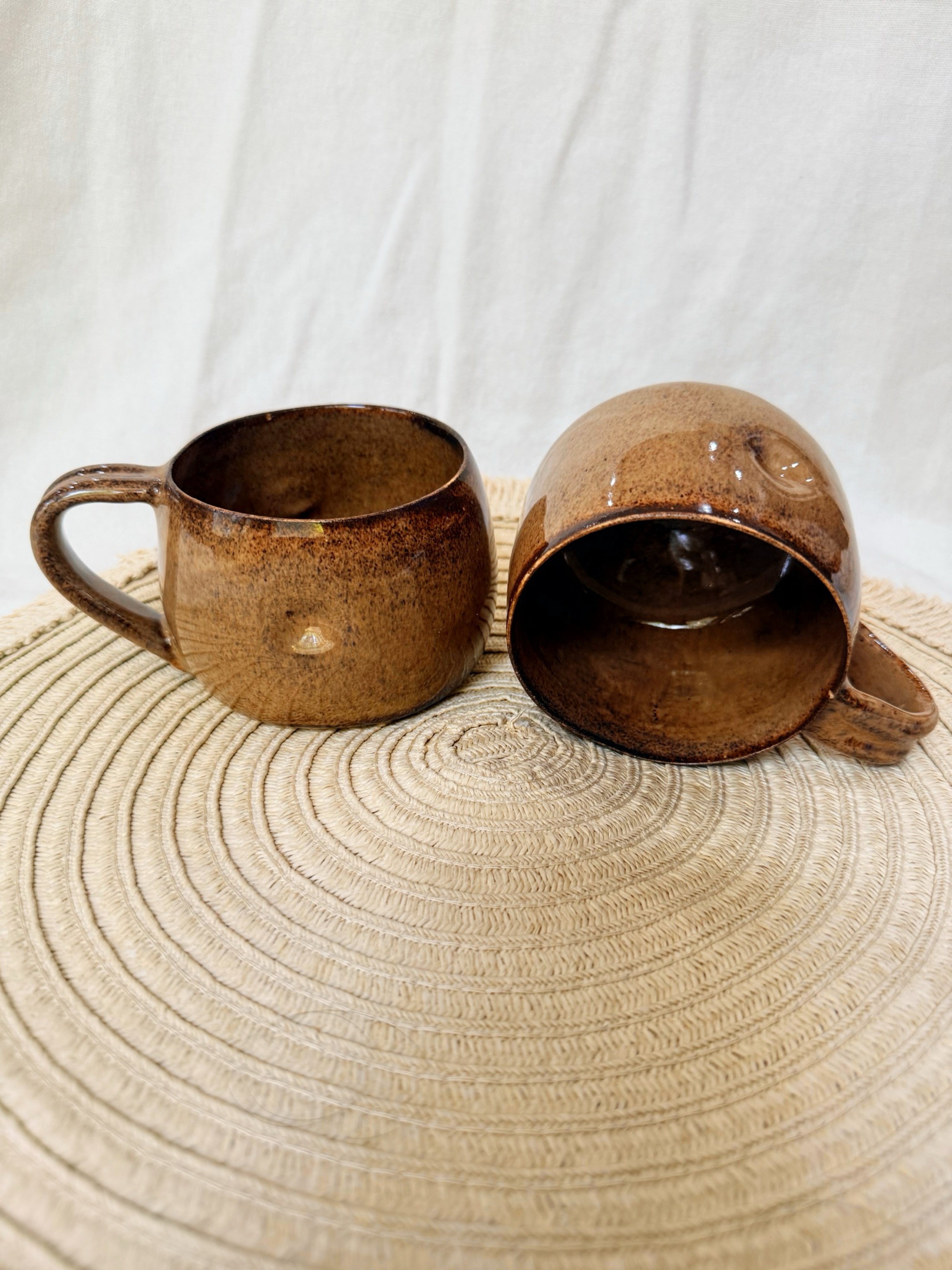 Brown Dimpled Mug