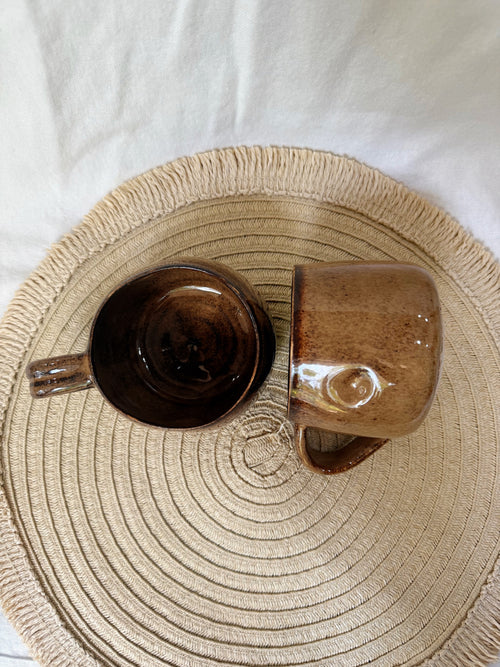Brown Dimpled Mug - Sree Studio