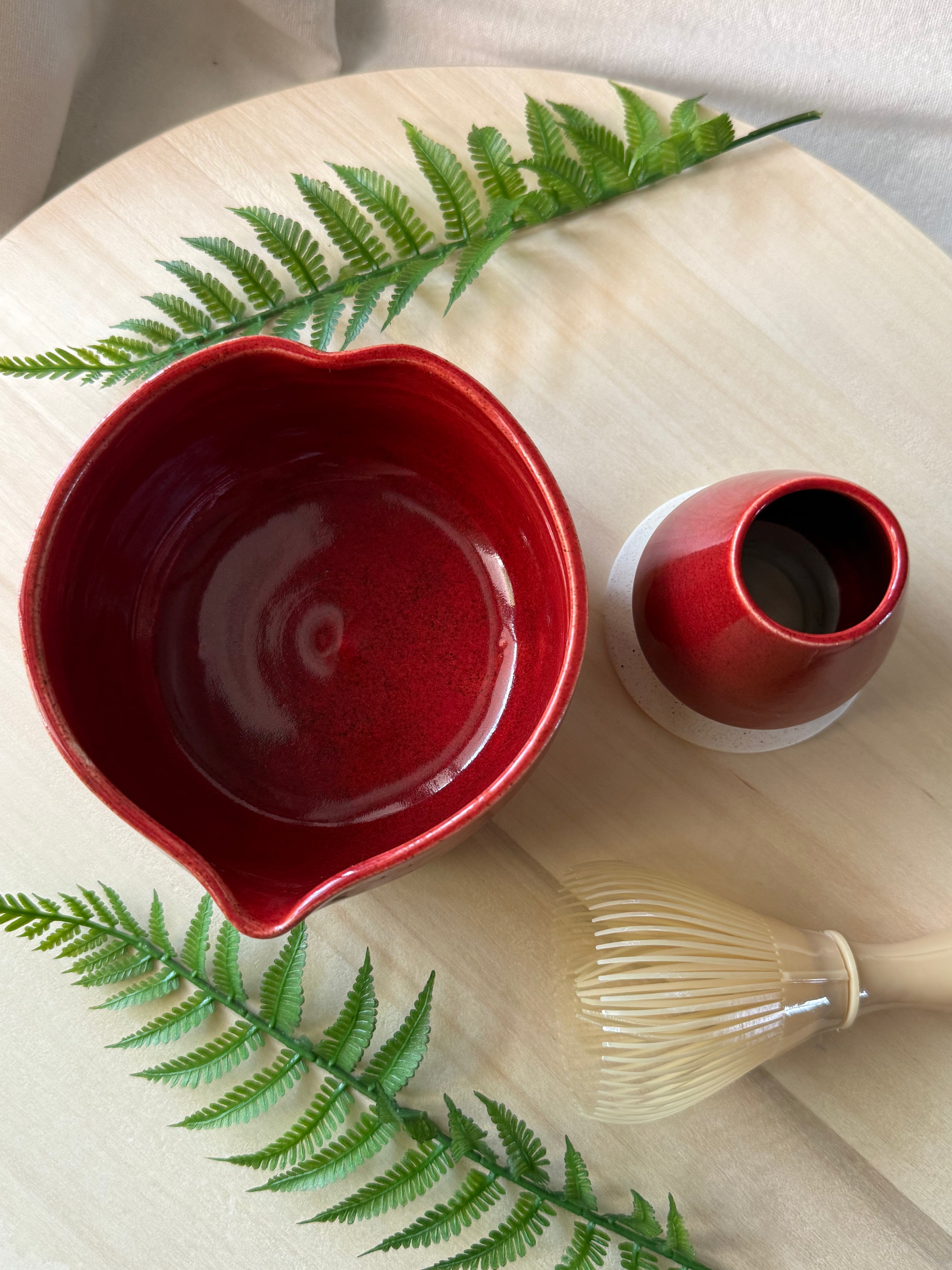 Dil Se Matcha Bowl + Whisk holder set