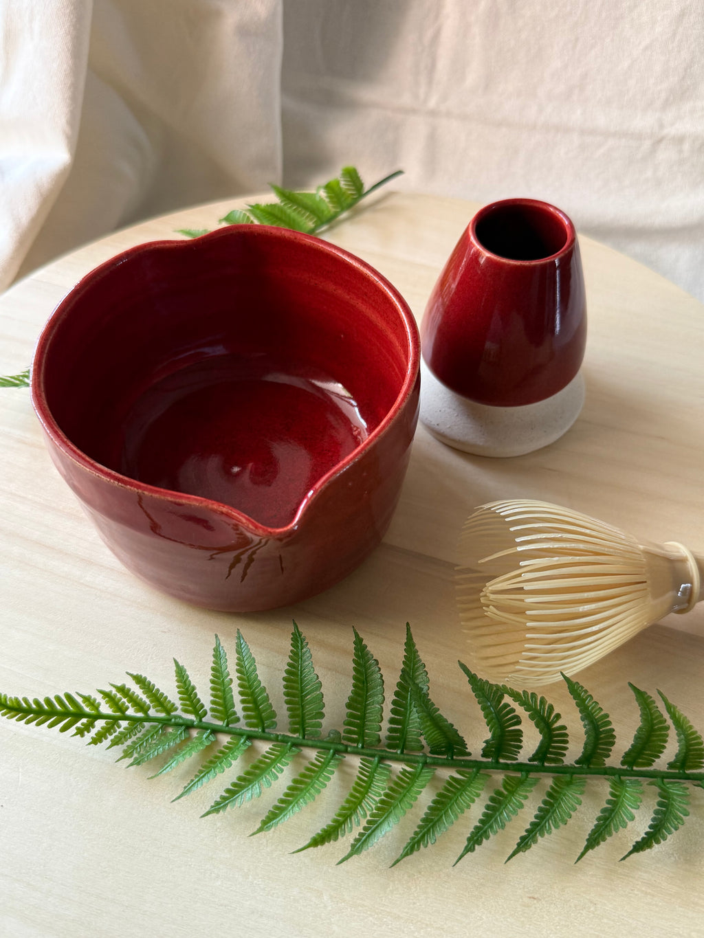 Dil Se Matcha Bowl + Whisk holder set