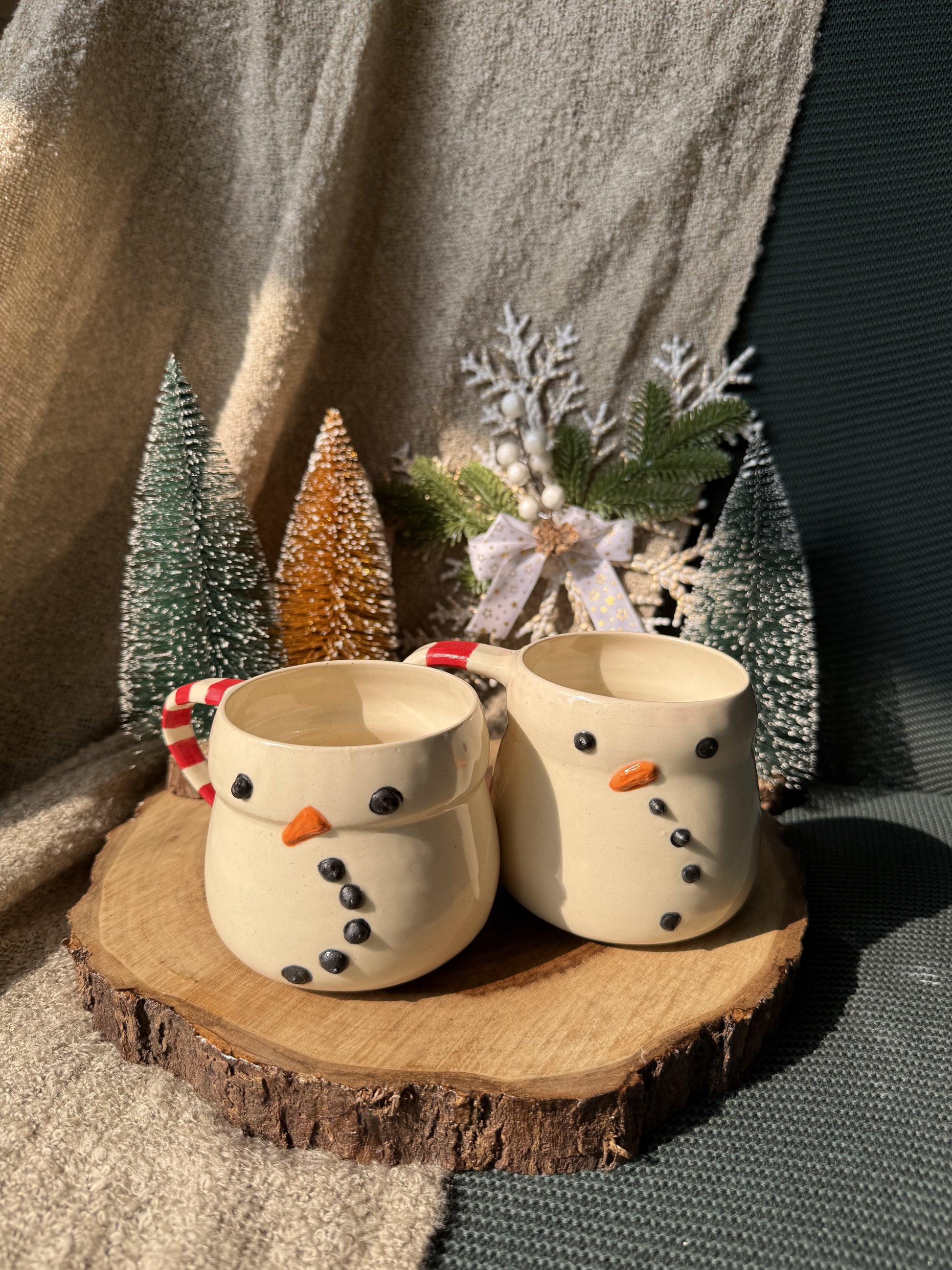 Rustic handmade ceramic coffee mug with speckled details – SreeStudio