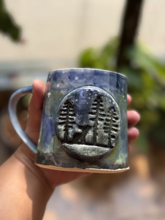 Contemporary ceramic mug with organic hand-thrown textures – SreeStudio