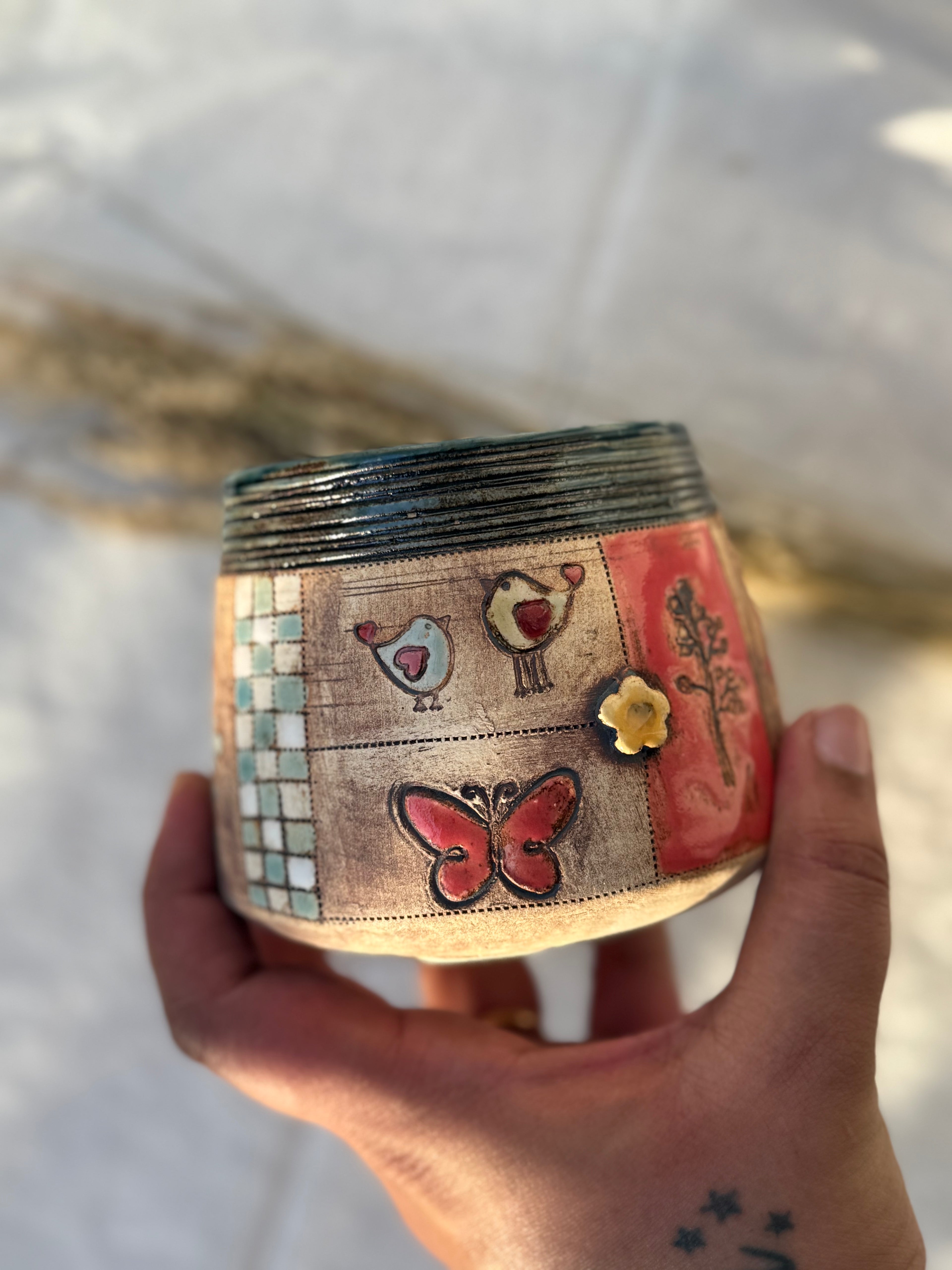 Rustic Leafy Mug