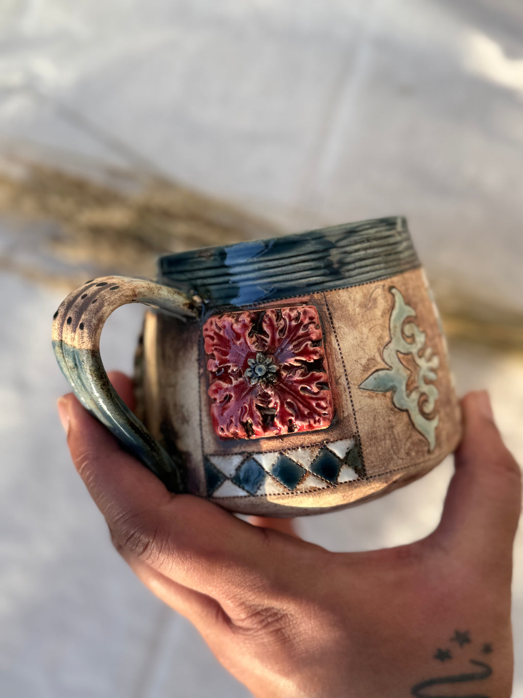 Rustic Leafy Mug