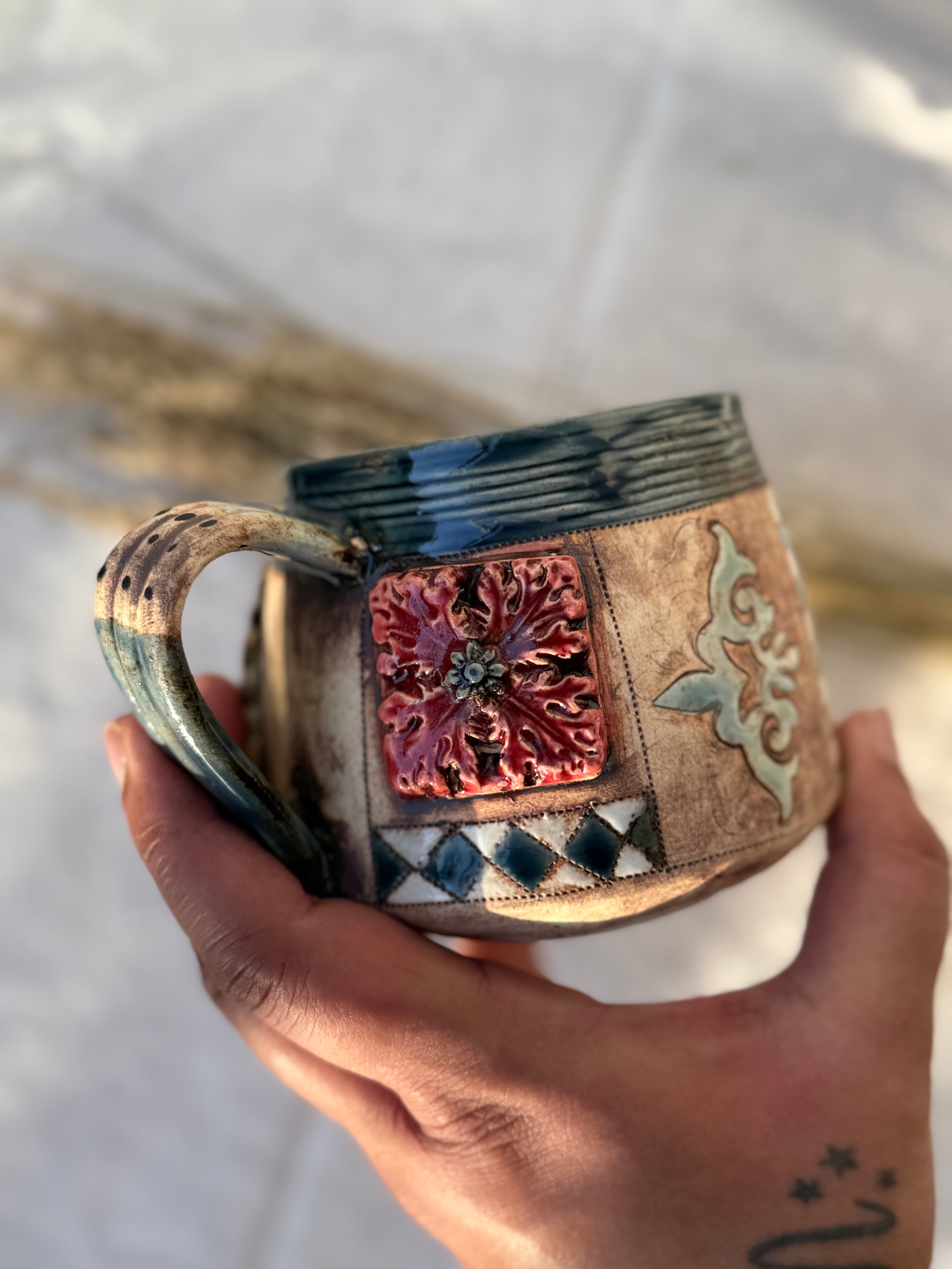 Rustic Leafy Mug