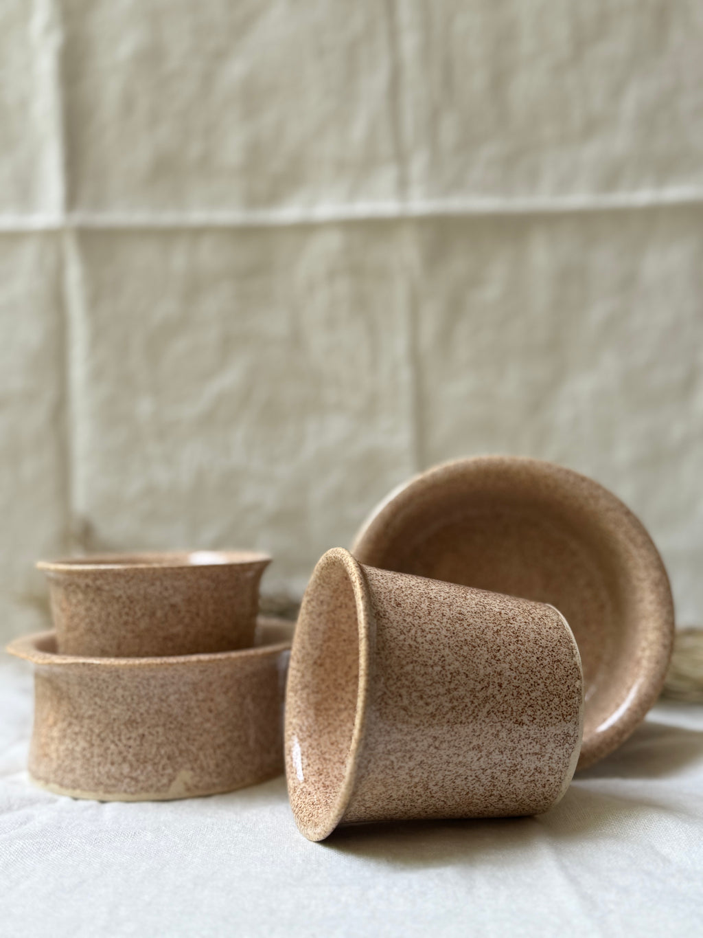 Filter Coffee Tumbler Set-Freckled Cream