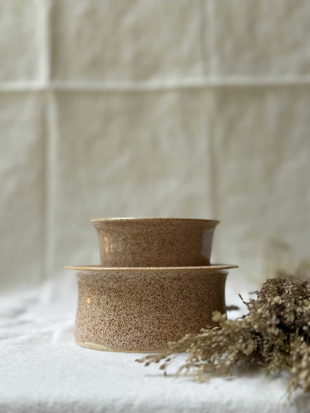 Filter Coffee Tumbler Set-Freckled Cream