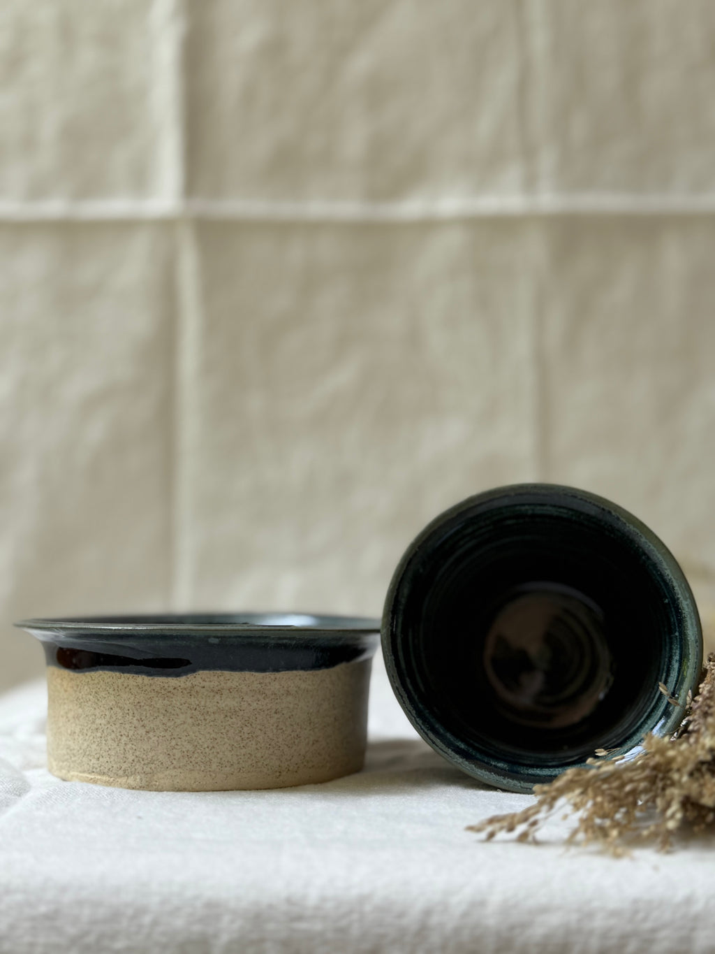 Filter Coffee Tumbler & Bowl Set- Blue & white