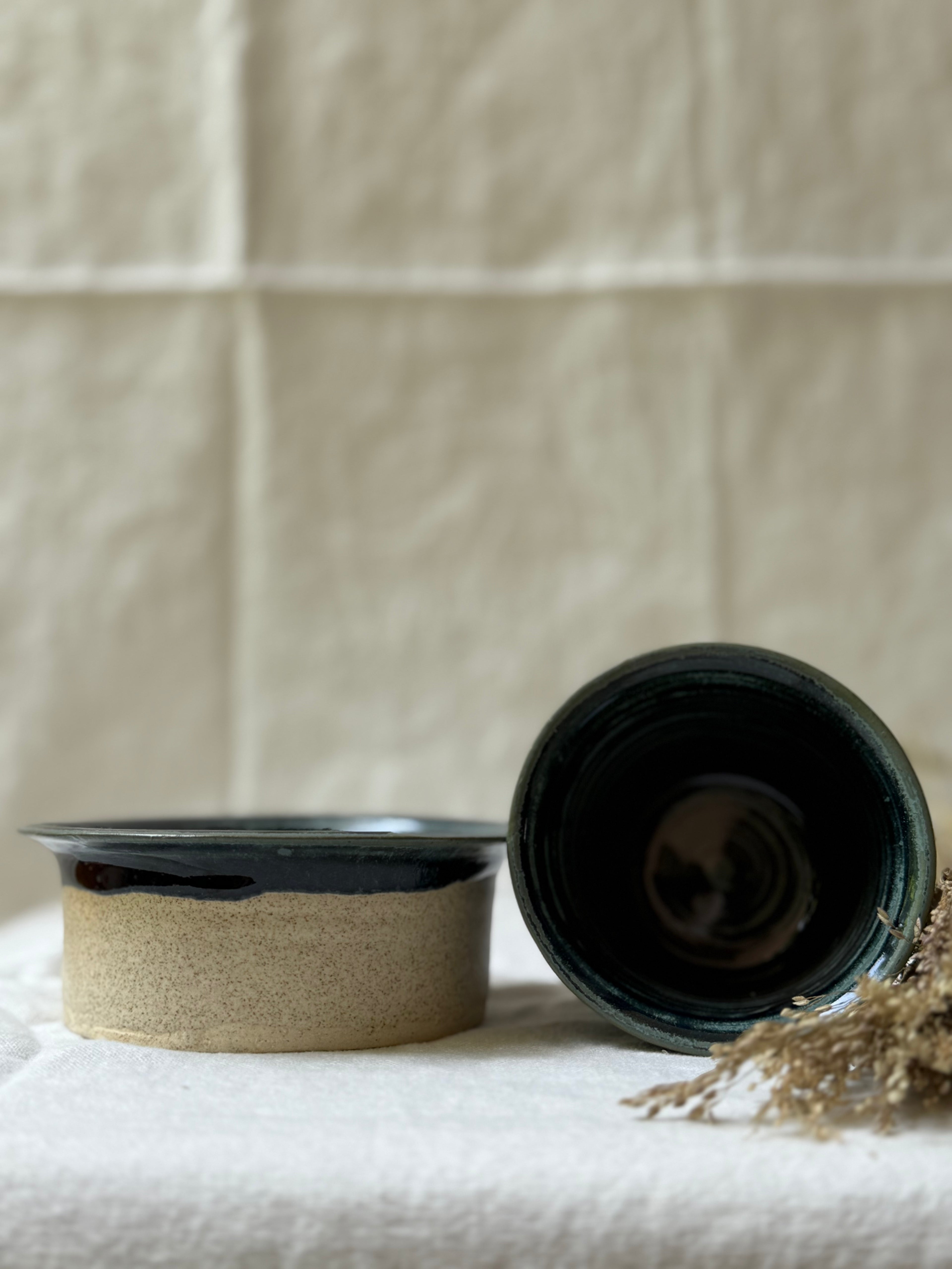 Filter Coffee Tumbler & Bowl Set- Blue & white