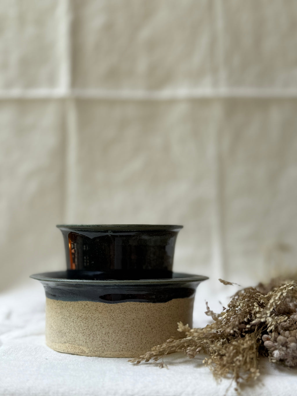 Filter Coffee Tumbler & Bowl Set- Blue & white