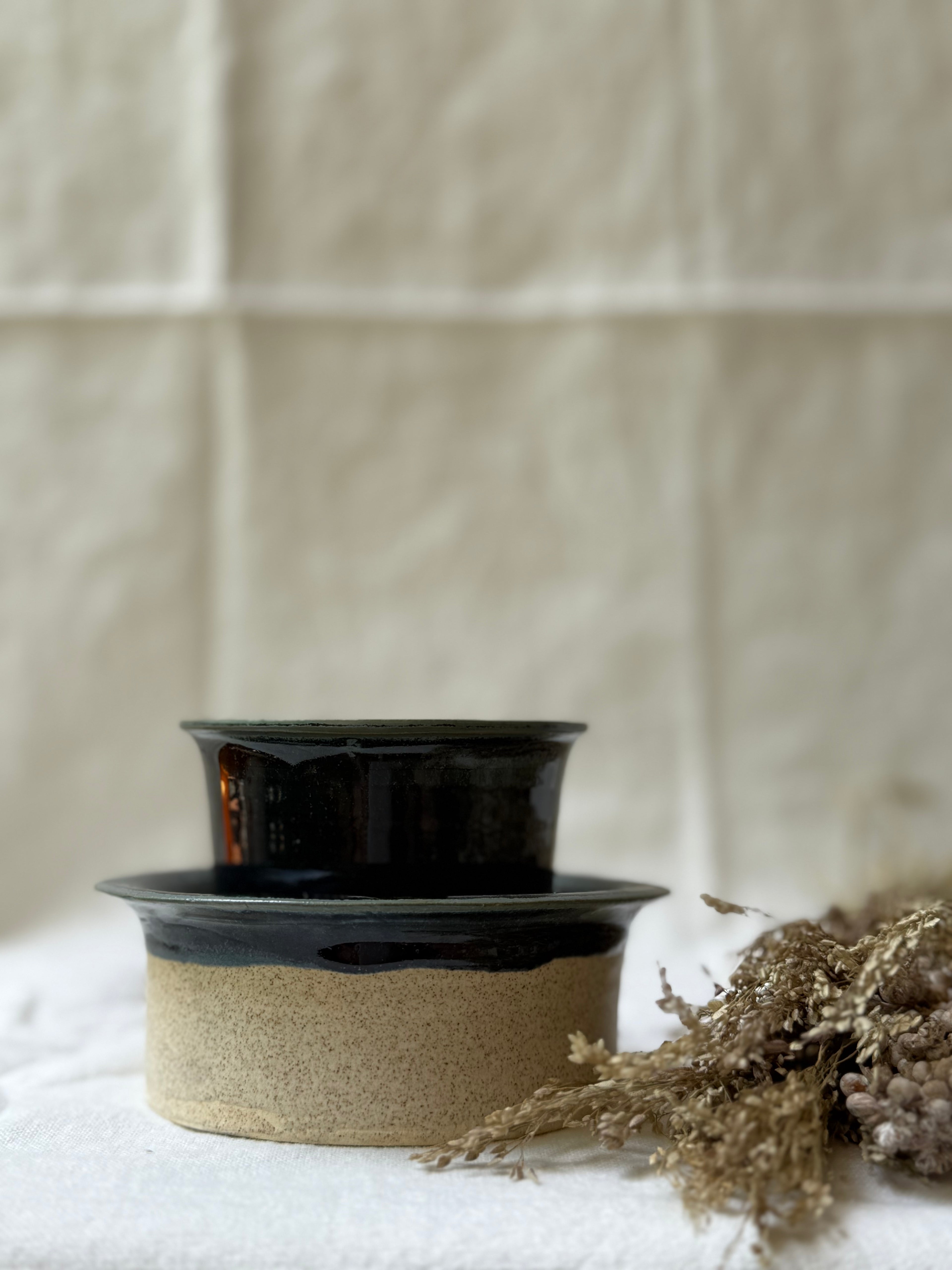 Filter Coffee Tumbler & Bowl Set- Blue & white