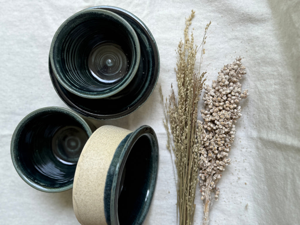 Filter Coffee Tumbler & Bowl Set- Blue & white
