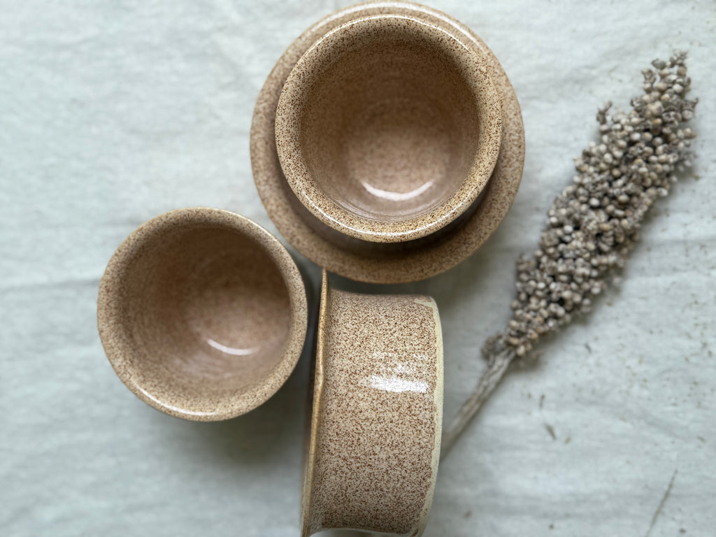 Filter Coffee Tumbler Set-Freckled Cream