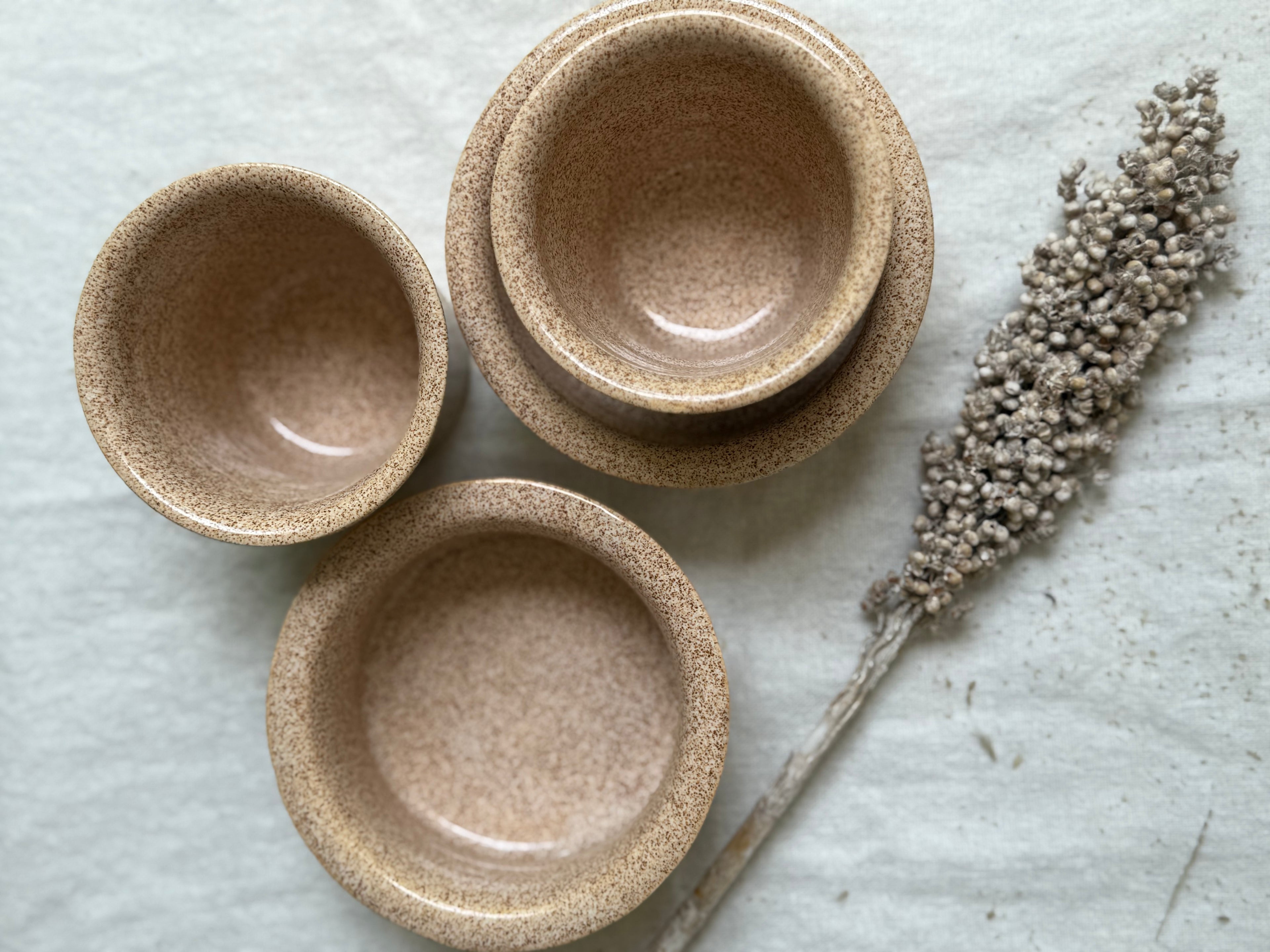 Filter Coffee Tumbler Set-Freckled Cream