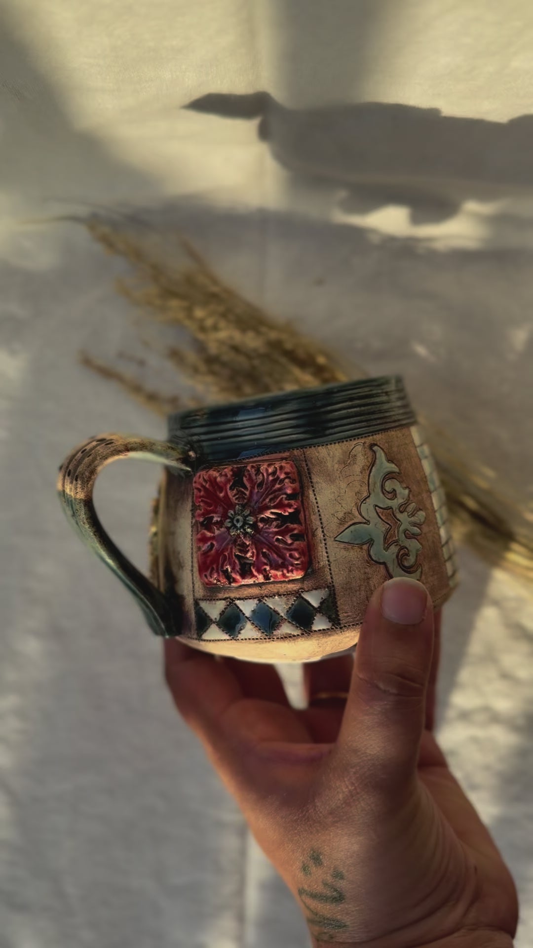 Rustic Leafy Mug