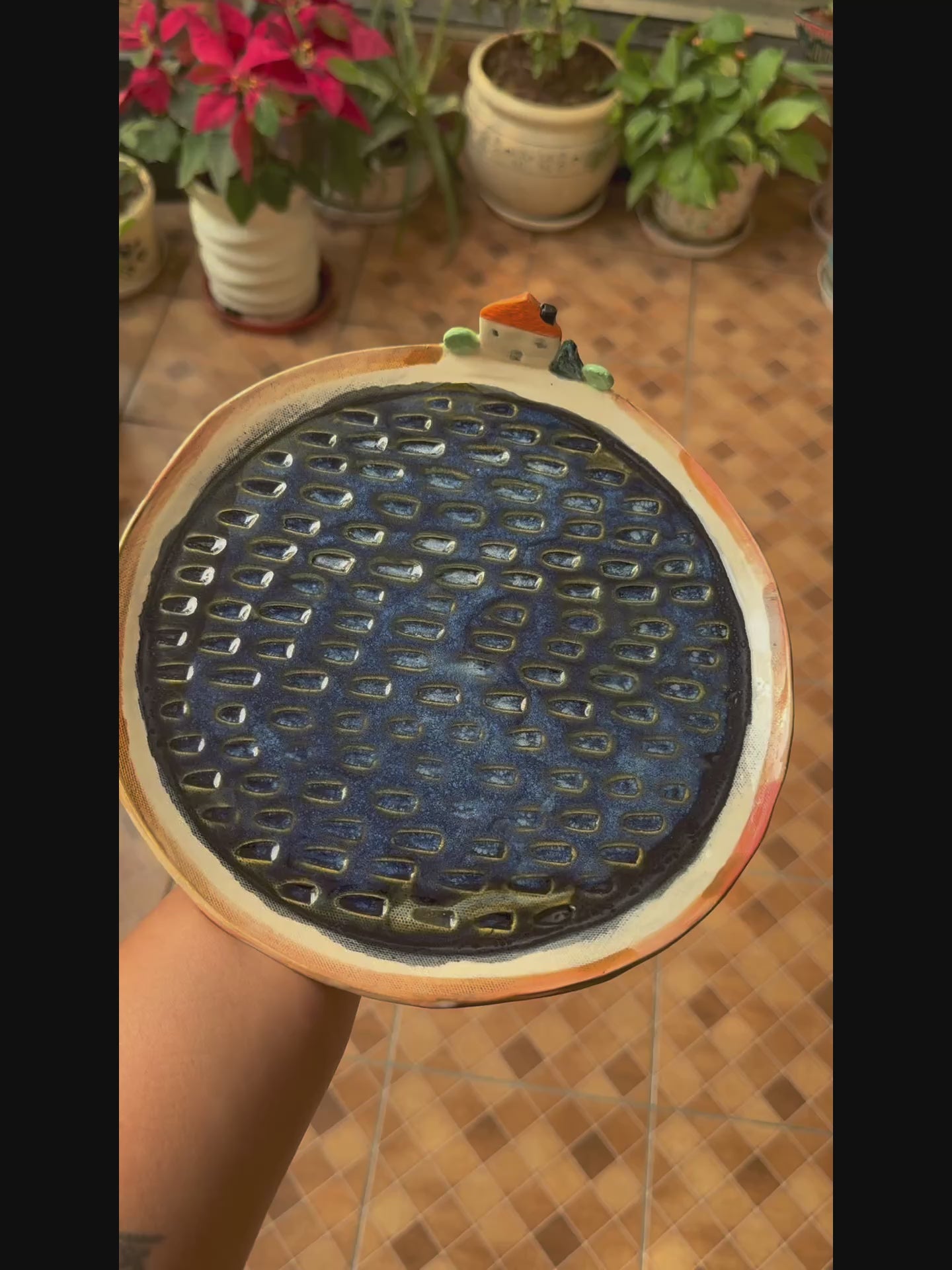 House by the lake platter